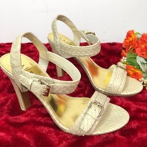 Lauren Ralph Lauren Hazel Snakeskin Heels Sandals Size 6